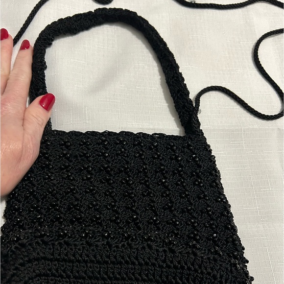 Black small beaded special occasion purse. Magnet close.Excellent used condition - Picture 2 of 5